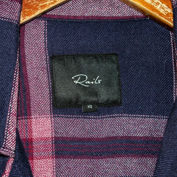 Rails Plaid Sleep Shirt Admiral Cranberry Melange Size XS - Picture 3 of 10